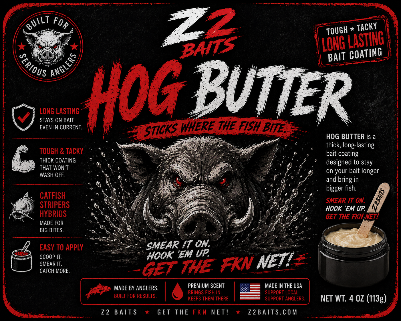 Z2 Hog Butter - 6oz Jar